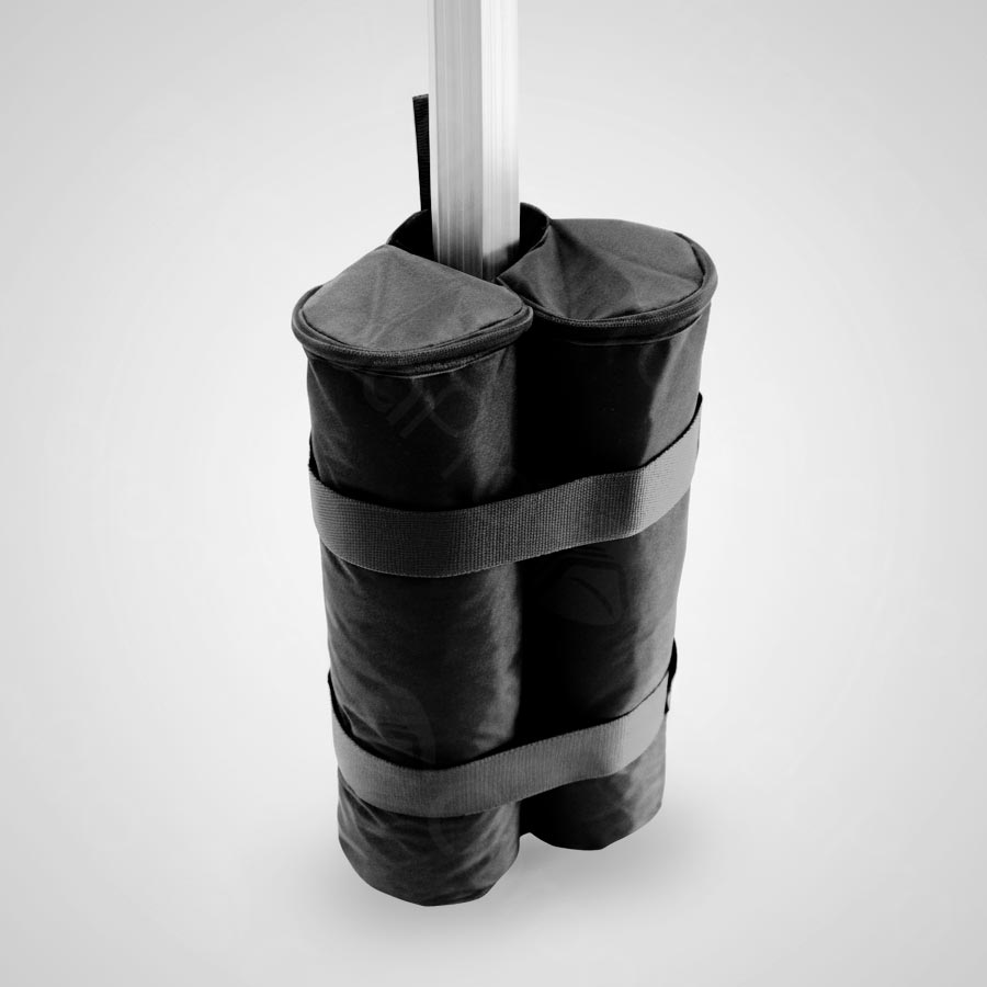 Base textil de poliéster rellenable con arena para carpas